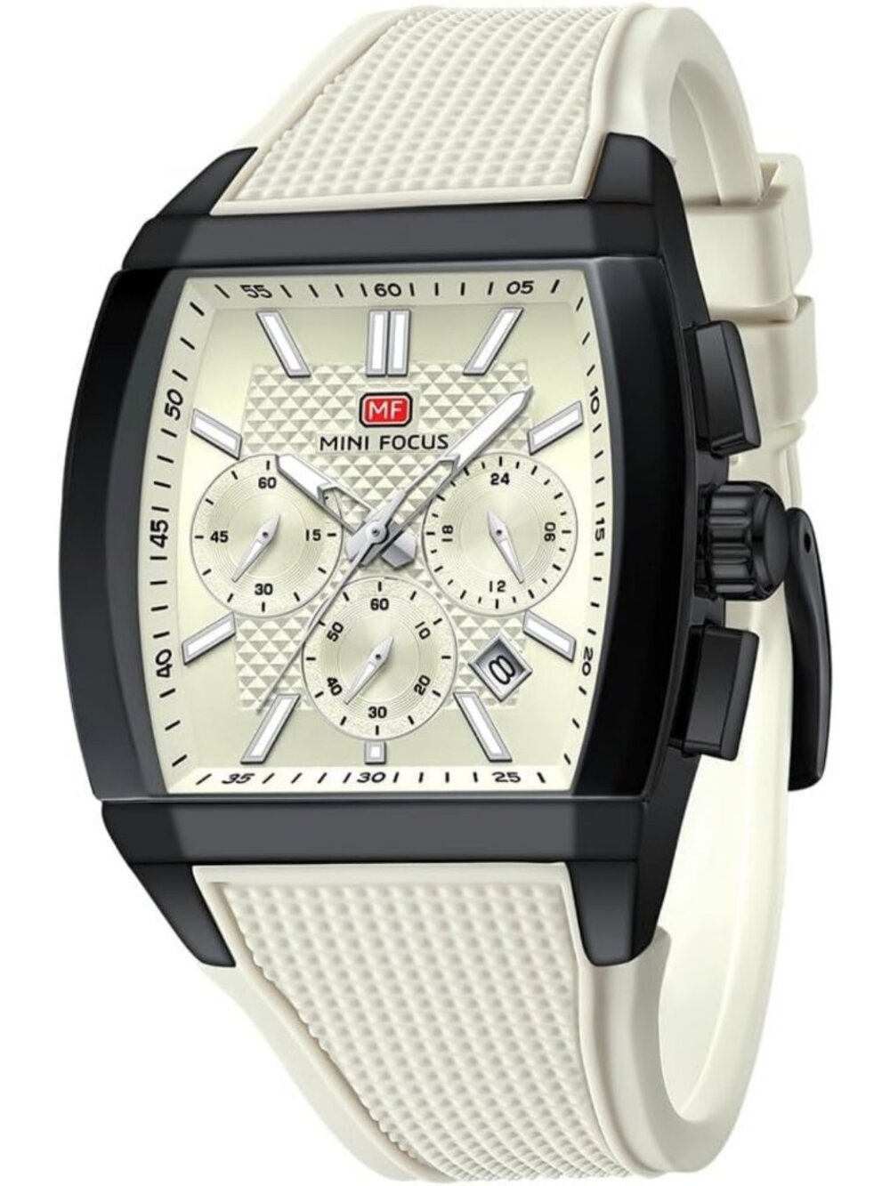Stylish Men's Analog Chronograph Watch - Tonneau Design for Sports & Daily Wear